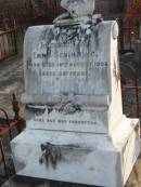 
Emma SCHIMMING,
died 19 Aug 1905 aged 55 years;
Marburg Lutheran Cemetery, Ipswich
