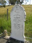 
Elizabeth,
wife of Robert GRAY,
died 28 June 1917 aged 51 years;
Joseph Robert,
husband of Elizabeth GRAY,
died 11 Aug 1943 aged 72 years;
Maroon General Cemetery, Boonah Shire
