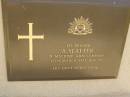 
Alexander SLATTER,
husband of Nancy,
dad,]
born 16-7-1898,
died 12 March 1983 aged 85 years;
Maroon General Cemetery, Boonah Shire
