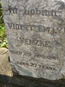 
Violet Emily VENZKE,
died 2 Aug 1941 aged 27 years;
Maroon General Cemetery, Boonah Shire
