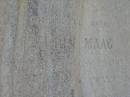 
John MAAG,
father,
died ??? 1905 
Rosina MAAG,
died March? 1919 aged 73? years;
Meringandan cemetery, Rosalie Shire

