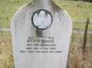
A.F.F.W. BIEGEL,
born 26 Aug 1850 died 17 May 1920;
Milbong St Lukes Lutheran cemetery, Boonah Shire

