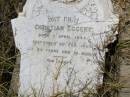 
Christian EGGERT,
born 2 April 1835 died 20 Feb 1920
aged 84 years 10 months;
Milbong St Lukes Lutheran cemetery, Boonah Shire
