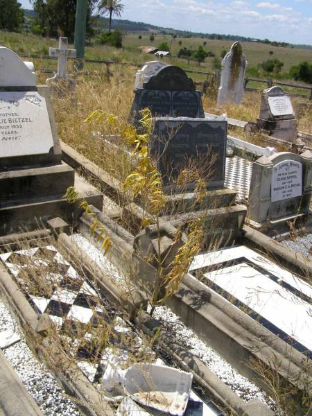 Martha Emelie BIETZEL,  | mother,  | died 2 July 1933 aged 52 years;  | Milbong St Luke's Lutheran cemetery, Boonah Shire  | 