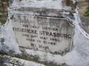 
Fredericke STRASBURG, mother,
died 31 May 1936 aged 78 years;
Minden Baptist, Esk Shire
