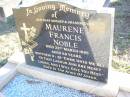 
Maurene Francis NOBLE, mother grandmother,
died 22 March 1995 aged 68 years;
St Johns Evangelical Lutheran Church, Minden, Esk Shire
