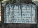 
David Moffitt
23-10-1954
72 yrs

Moggill Historic cemetery (Brisbane)
