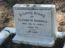 
Elizabeth Randall
23-3-1947
70 yrs

Moggill Historic cemetery (Brisbane)
