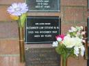 
Alexander Low STEVENS,
father,
died 14 Nov 1983 aged 89 years;
Mooloolah cemetery, City of Caloundra

