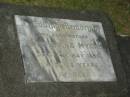 
Catherine MYERS,
mother,
died 14 May 1950 aged 75 years;
Mooloolah cemetery, City of Caloundra

