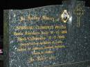 
Adriano Clemente FRIZZO,
born Recoaro Italy 14-12-1926,
died Caloundra 15-7-2002,
husband of Lydia,
father of Roberto, Renato, Rosanna, Derek & Shane;
Mooloolah cemetery, City of Caloundra


