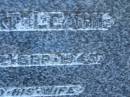 
Robert LEACH,
died 5 Sept 1945,
Evelyn Millicent,
wife,
died 1 May 1949;
Mooloolah cemetery, City of Caloundra

