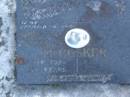 
Norman Charles MCCOSKER,
husband,
died ?? Sept 1983 aged 84 years;
Mooloolah cemetery, City of Caloundra

