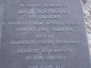 
Lucy BUCHANAN (nee DUNCAN),
born 23-1-1904 Bexhill Sussex,
died 11-7-1985 Nambour,
wife of Clarence Ehlers BUCHANAN;
Mooloolah cemetery, City of Caloundra

