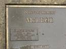 
Claude Edwin MCLEOD,
1922 - 1994,
husband father grandfather;
Mooloolah cemetery, City of Caloundra
