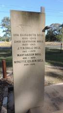 
Una Elizabeth BELL
1885-1959
Enid Gertrude BELL
1889-1965
J.T.N.(Bill) BELL
1912-1970
Mary Aileen BELL
1891-1979
Minette Eileen BELL
1914-2010

Mount Alford

