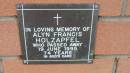 
Alyn Francis Holzapfel
d: 19 Jun 1995, aged 74

Mount Cotton St Pauls Lutheran Columbarium wall 

