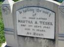 
Martha A TESKE
3 Sep 1947, aged 71
Mount Beppo Apostolic Church Cemetery
