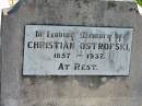 
Christian OSTROFSKI
1857 - 1937
Mount Beppo Apostolic Church Cemetery
