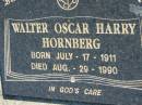 
Walter Oscar Harry HORNBERG
b: 17 Jul 1911, d: 29 Aug 1990
Mount Beppo Apostolic Church Cemetery
