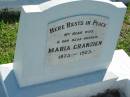 
Maria GRANZIEN
1873 - 1923
Mount Beppo Apostolic Church Cemetery
