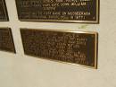 
Citizens of old Mudgeeraba - Plaque A
JimPauline, CecAlice, Leo HARDY, 
PatHarry,BillMargaret KURZ
BenBeattie, SamDoris FRANKLIN
FredLilly KNACK
JosephMatilda SCHNEID
MalAdele PANITZ
Nugget LEU
Olive, Monty, Rudy, Oscar, Jack, Cecil, Bill, Dave SEHMISCH
Bob McMASTER
Ben, Reuben, Norman, Greg RAYNER
BillMargaret LAVER
unveiled by Alf WINTLE (100 years old) in 2003
Pioneers Memorial, Elsie Laver Park, Mudgeeraba
