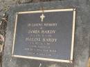 
James HARDY,
31-7-1874 - 26-4-1938;
Pauline HARDY,
1-7-1870 - 16-1-1968;
parents of Jack, Cecil, Greg, Clif, Marie;
Mudgeeraba cemetery, City of Gold Coast
