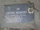 
Harold William SHAW,
died 12 Sept 1995 aged 56 years;
Mudgeeraba cemetery, City of Gold Coast
