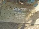 
Kevin Leon DUNCAN,
died 14 Dec 1987 aged 58 years;
Mudgeeraba cemetery, City of Gold Coast
