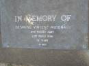 
Desmond Vincent MCDONALD,
died 22 March 1986 aged 72 years;
Mudgeeraba cemetery, City of Gold Coast
