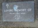
William Ernest BRIMS,
died 13 Jan 1972 aged 86 years;
Mudgeeraba cemetery, City of Gold Coast
