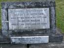 
Albert J. ABRAHAM,
died 19 Nov 1958 in his 72nd year;
Blanche Mariom
died 4 Jan 1964 aged 69 yearsl
Ronald Wilfred,
infant son,
born 20 May,
died 29 June 1931;
Mudgeeraba cemetery, City of Gold Coast
