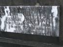 
Bessie ANDREWS,
died 16 NOv 1960 aged 77 years;
Mudgeeraba cemetery, City of Gold Coast
