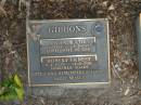 
Ailsa Katie GIBBONS,
1-6-1934 - 23-5-1997,
wife of Bob;
Robert Ernest GIBBONS,
7-3-1929 - 14-8-2001;
Mudgeeraba cemetery, City of Gold Coast
