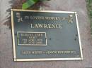 
Robert John (Bob) LAWRENCE,
7 April 1933 - 1 June 2006;
Mudgeeraba cemetery, City of Gold Coast
