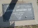 
Ramon GODMAN,
died 23-09-2001 aged 41 years;
Mudgeeraba cemetery, City of Gold Coast
