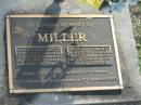 
Isabelle Mary (Betty) MILLER,
born Tumut 14-2-1924,
died Mudgeeraba 14-8-2003,
wife of Harold,
mother of Diane, Janice, David (deceased) & Colleen;
Harold Edward MILLER,
born Sydney 17-1-1924,
died Mudgeeraba 6-7-2004,
husband of Betty,
father of Diane, Janice, David (deceased) & Colleen;
Mudgeeraba cemetery, City of Gold Coast
