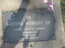 
Auriol Violetta LAWMAN,
1911-2003 in her 92nd year;
Mudgeeraba cemetery, City of Gold Coast

