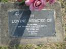 
Donald Charles WATTS,
husband,
died 10 Oct 1992 aged 55 years;
Mudgeeraba cemetery, City of Gold Coast
