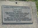 
Maria Josephine Margarethe LANTING (nee BECKER),
born Amsterdam Holland 20-3-1914,
died 18-8-1991,
mother of Willem, Henry, John,
wife of Willem Gerardus;
Mudgeeraba cemetery, City of Gold Coast
