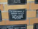 
Gordon CAPORN,
5-7-1923 - 2-10-2003,
husband father grandfather;
Mudgeeraba cemetery, City of Gold Coast
