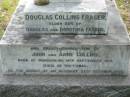 
Douglas Collins FRASER,
elder son of Douglas & Dorothea FRASER,
great-grandson of John & Anne COLLINS,
born Mundoolun 14 Sept 1915,
died Victoria result of accident 27 Oct 1935;
Marion Dorothea Jane FRASER,
youngest daughter of Robert Martin COLLINS,
late of Tamrookum, Beaudesert,
wife of Douglas Martin FRASER,
died 9 July 1963 in 71st year;
Douglas Martin FRASER,
husband of Marian Dorothea Jane,
born Melbourne 9 Dec 1888,
died Mundoolun 16 May 1968,
second son of Simon FRASER (Melbourne)
& Anna Bertha (nee COLLINS) of Mundoolun;
Mundoolun Anglican cemetery, Beaudesert Shire

