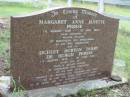 
Margaret Anne Janette PERSSE,
6 Aug 1908 - 30 July 1985,
third daughter of William COLLINS
of Mundoolun & Nindooinbah
by wife Gwendoline;
Dudley Burton Parry De Burgh PERSSE,
8 Aug 1908 - 27 June 1981,
elder son of Charles Dudley PERSSE
of Tabragalba & Hawkwood
by wife Violet;
parents of Michael, Johnathan & Jane;
Mundoolun Anglican cemetery, Beaudesert Shire
