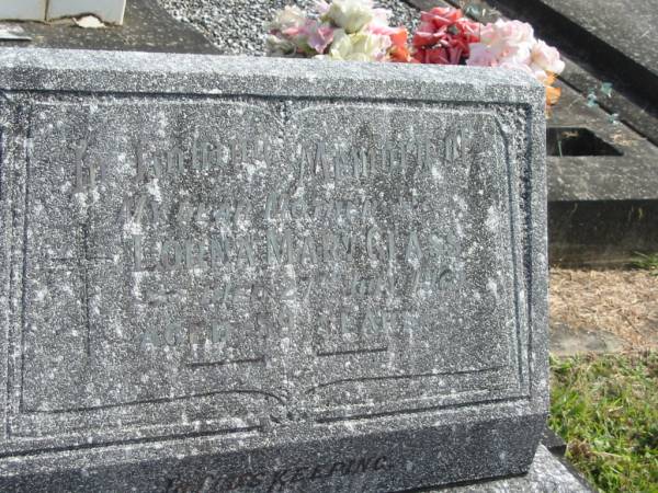 Lorna Mary GLASS,  | mother,  | died 27 July 1967 aged 59 years;  | Murwillumbah Catholic Cemetery, New South Wales  | 