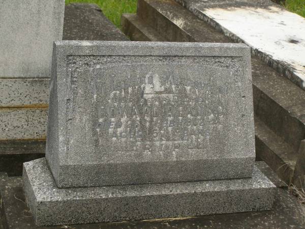 Edward READING,  | father,  | died 26 Feb 1962 aged 57 years;  | Murwillumbah Catholic Cemetery, New South Wales  | 