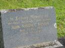 
John Joseph C. FOSTER,
husband father,
died 9 May 1968 aged 59 years;
Murwillumbah Catholic Cemetery, New South Wales
