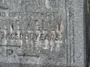 
Terrence Eugene KELLY,
husband father,
died 10 April 1953 aged 80 years;
Murwillumbah Catholic Cemetery, New South Wales
