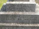 
Mary Ann BRYANT,
died 12 July 1938 aged 80 years;
Charles BRYANT,
died 29 April 1946 aged 89 years;
Murwillumbah Catholic Cemetery, New South Wales
