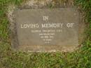 
George Frederick COX,
died 4 April 1974 aged 70 years;
Murwillumbah Catholic Cemetery, New South Wales
