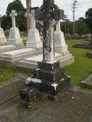 
John DONOGHUE,
died 2 June 1934 aged 48 years;
Mary DONOGHUE,
died 19 Dec 1940 aged 83 years;
Murwillumbah Catholic Cemetery, New South Wales
